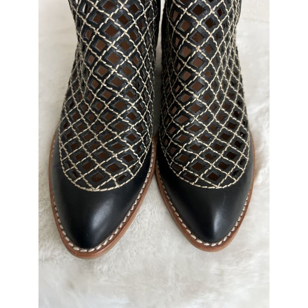 Jeffrey Campbell Taggart Bootie Boots Cage Leather Size 7 - Picture 7 of 13